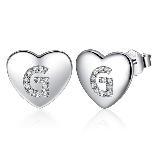 Jrêveinfini Buchstaben Ohrringe Silber 925 Damen Mädchen Kinder
