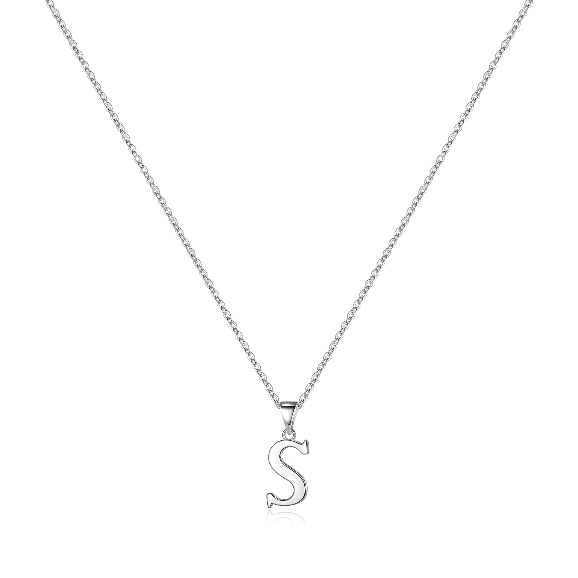 TINGN Halskette Damen Silber 925 Kette mit Buchstabe Anhänger 😍