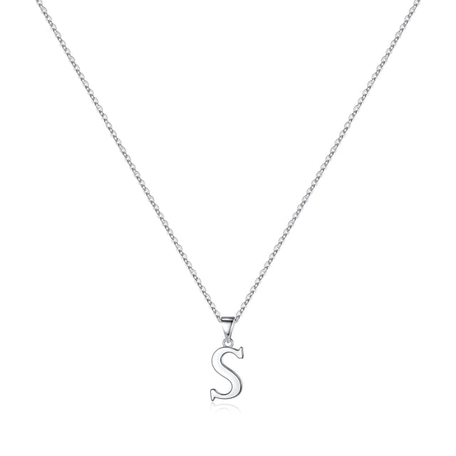 TINGN Halskette Damen Silber 925 Kette mit Buchstabe Anhänger 😍