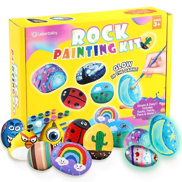 🎨 Lekebaby Steine Bemalen Set - Bastelset Für Kinder 🎁