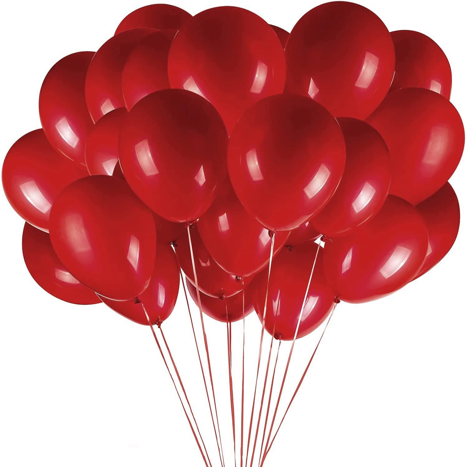 Luftballons Rot - 100 Stück 30 cm Premium Latex Ballons 🎈🎉