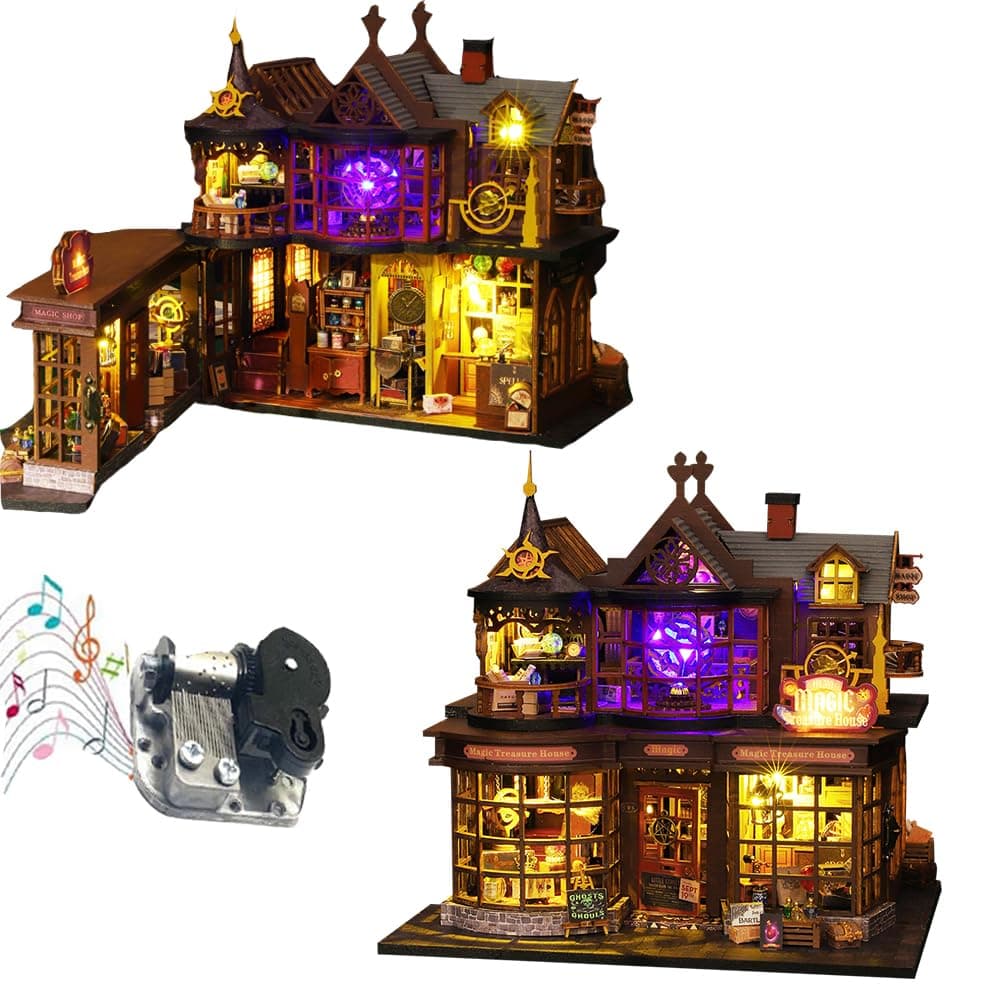 🏠🔮 Magisches Haus DIY Miniatur Haus Kit - Weihnachten Halloween Dekorationen