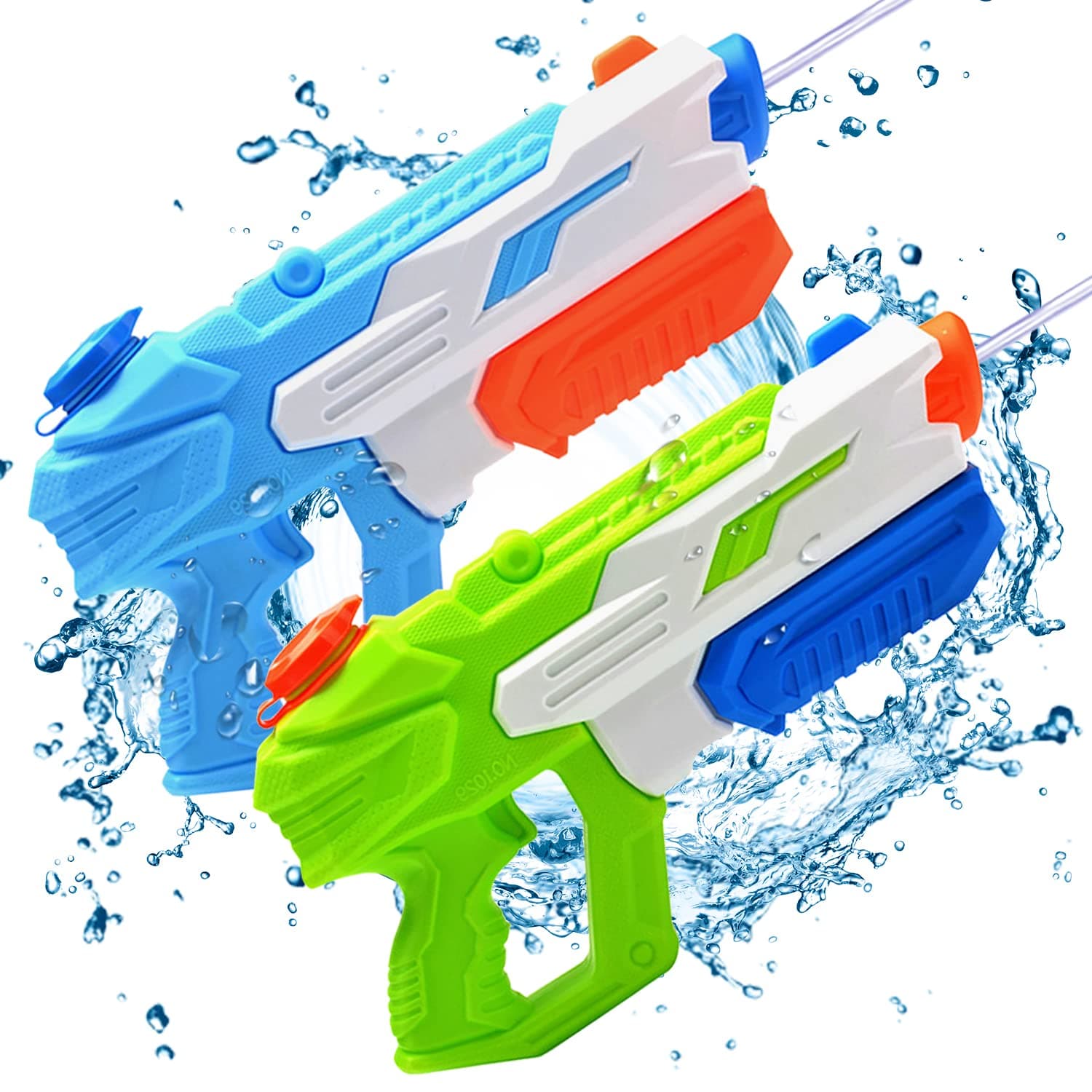 🌊🔫 Delycazy Wasserpistole für Kinder, 2 Stücke Wasserpistole mit 10 Meter Großer Reichweite 🌞🏖️