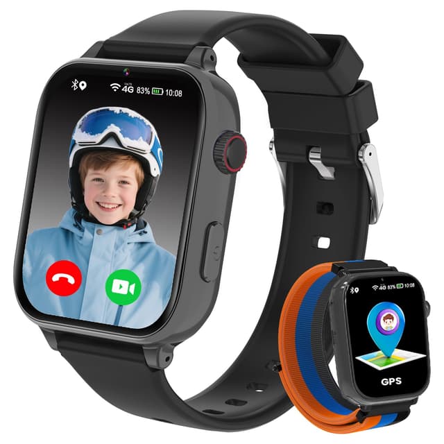 Kinder Smartwatch GPS und Telefon, 4G Uhr für Jungen Mädchen 4-12 Jahren ⌚📞