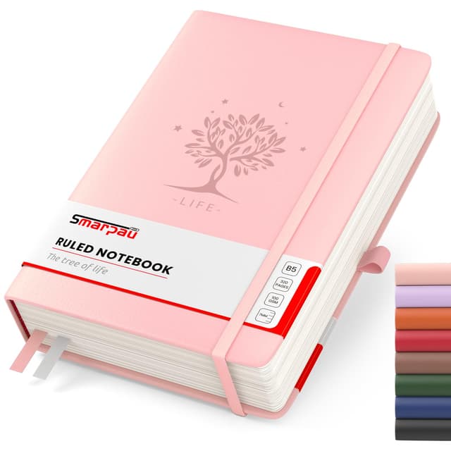 Smarpau Notizbuch B5 Liniert, Hardcover 320 Seiten Dickes Journal 📔🖊️