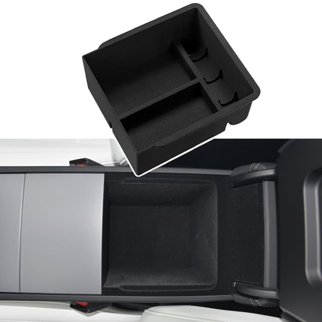 🚗 MIEBA Zubehör für Tesla Model 3 Highland 2024 2025 Model Y Juniper Mittelkonsole Organizer-Ablage