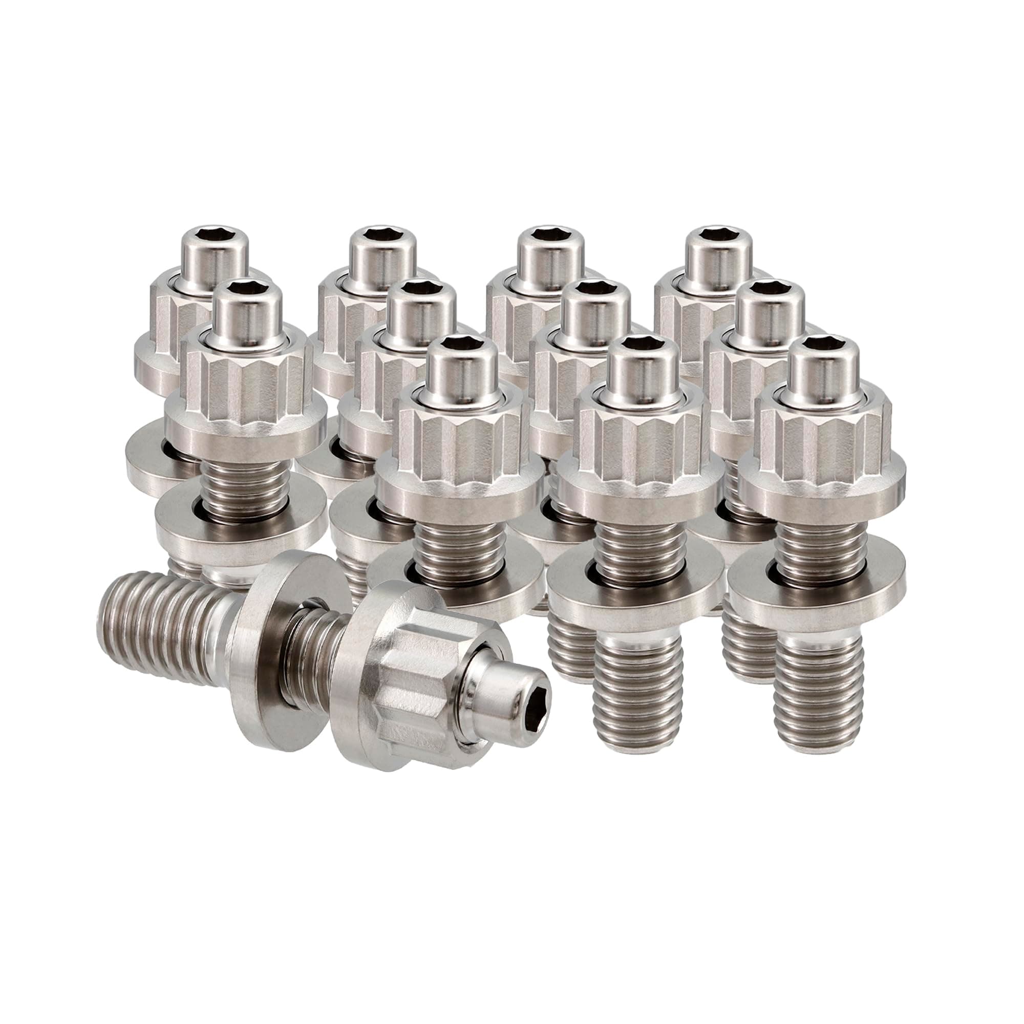 RISON-Titanium 12 Set Titan Stehbolzen für Auspuffkrümmer M8 M10 🚗