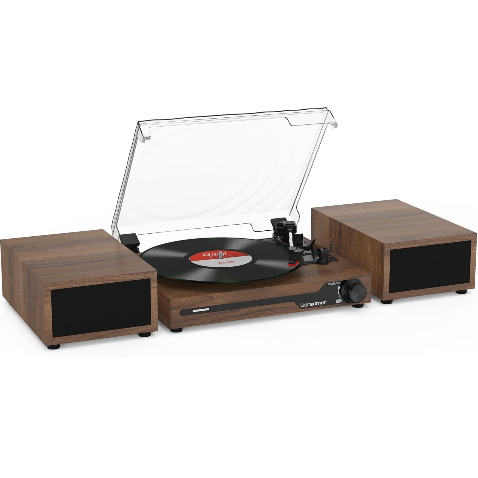 🎶 Udreamer Plattenspieler mit 2 Dual-Stereo-Lautsprechern 🎵