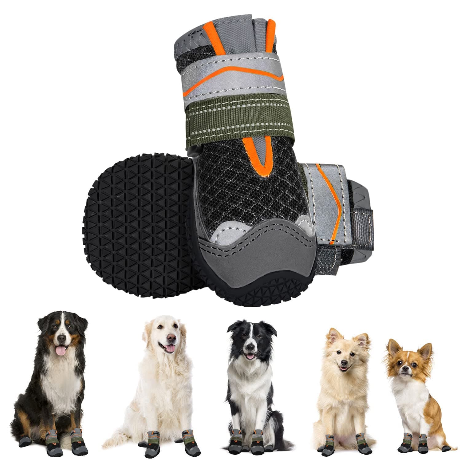 Eyein Hundeschuhe Pfotenschutz - 2 Stück atmungsaktiv Hundeschuhe 🐾