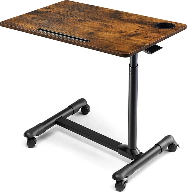 ETHU Höhenverstellbarer Beistelltisch mit 4 Rollen, Mobiler Stehpult & Laptoptisch 🌟