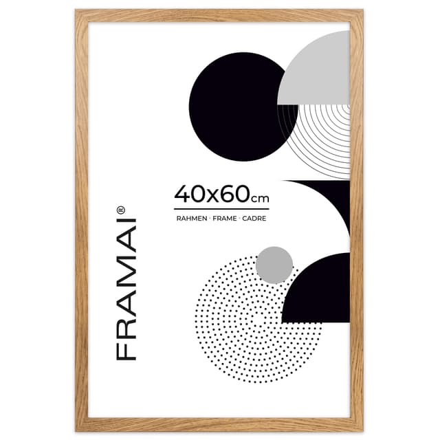 FRAMAI® Bilderrahmen 40x60 cm Eichenfarbe