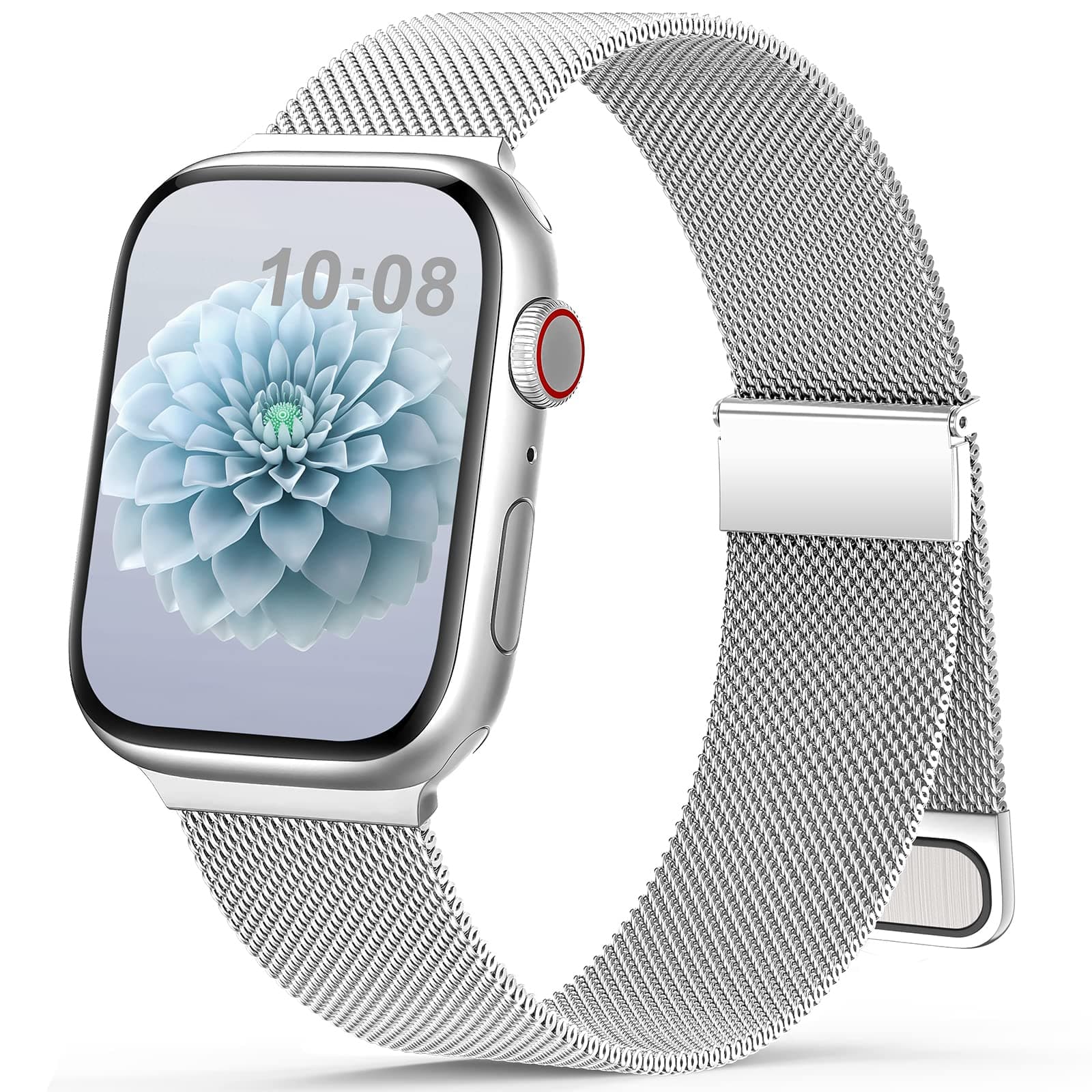 Ersatzarmband Kompatibel mit Apple Watch Armband 40mm 38mm 41mm 42mm 44mm 45mm 46mm 49mm Damen Herren Einstellbar Magnetisch Metall Edelstahl Armbänder für iWatch SE Ultra Series10 9 8 7 6 5 4 3 2 1 C-Silber (S10 42mm)+(38mm/40mm/41mm) 🌟