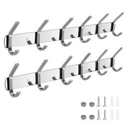 Hakenleiste Kleiderhaken 2 Stück Wand Wandhaken Badzimmer Küche Tür Garderobe Edelstahl Polishing Process 🧥🔑