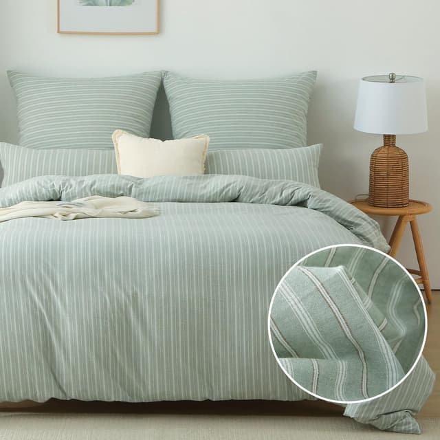 SOULFUL Bettwäsche 135x200 Baumwolle Gestreift 🛏️