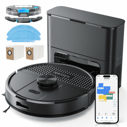 Lubluelu Saugroboter mit Absaugstation 3-in-1, 4500Pa Staubsauger Roboter mit Wischfunktion