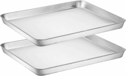 Terlulu Backblech, 2 Stück Edelstahl Kuchenblech Backofenblech 🍰🍪
