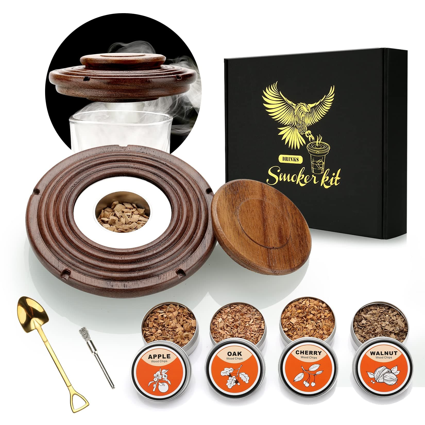 Cocktail Smoker Kit mit 4 Holzchips 🍸 Vatertagsgeschenk
