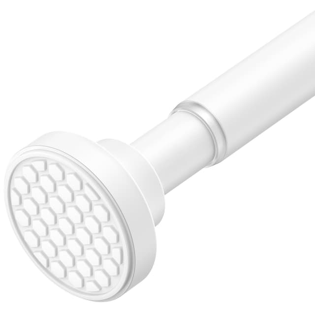 AIZESI 1Stück 100-185CM Duschstange 🚿 Spannstange ohne Bohren Teleskopstange Vorhang Weiß