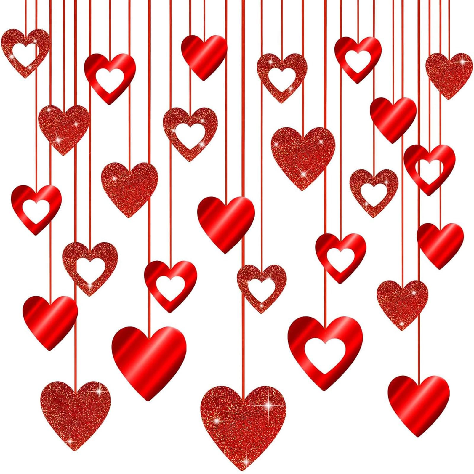 AONAT 40 Stück Herz Girlande - Romantische Dekoration für Valentinstag und mehr! ❤️