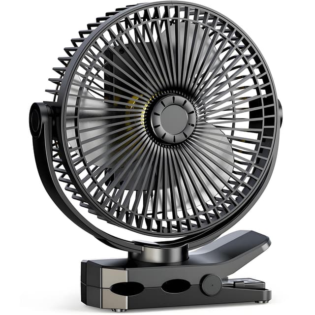 🌬️ GOBRILLFUN 8,2 Zoll Clip Ventilator Akku mit 12000-mAh, 4 Geschwindigkeiten