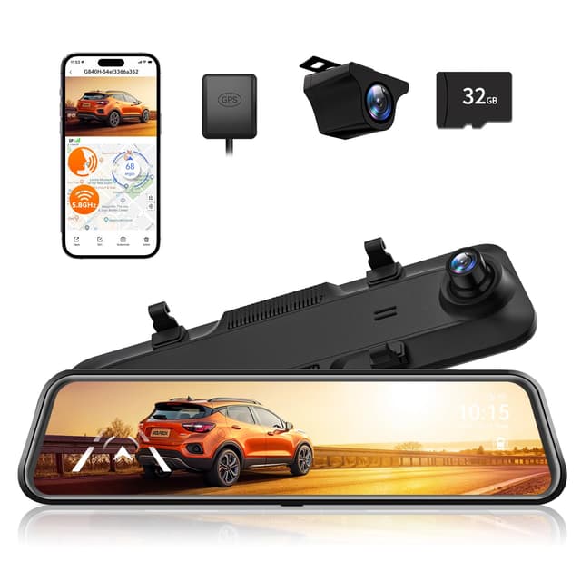 🚗 WOLFBOX 12" G840H Spiegel Dashcam mit Rückfahrkamera & BSD | 2.5K Dual Dash Cam 📸