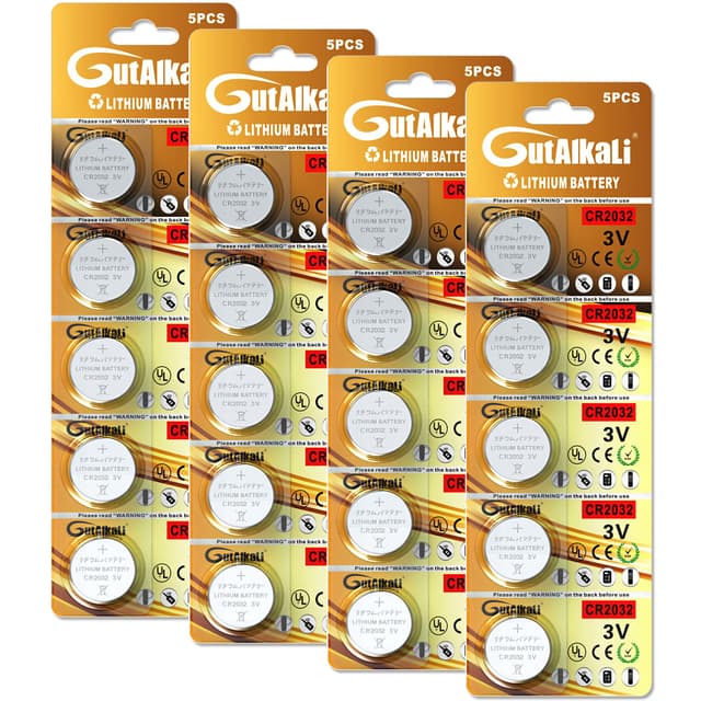 🔋🔋 Deal: GutAlkaLi 20 Stück CR2032 3V Batterien 20-er Pack - 6.79€