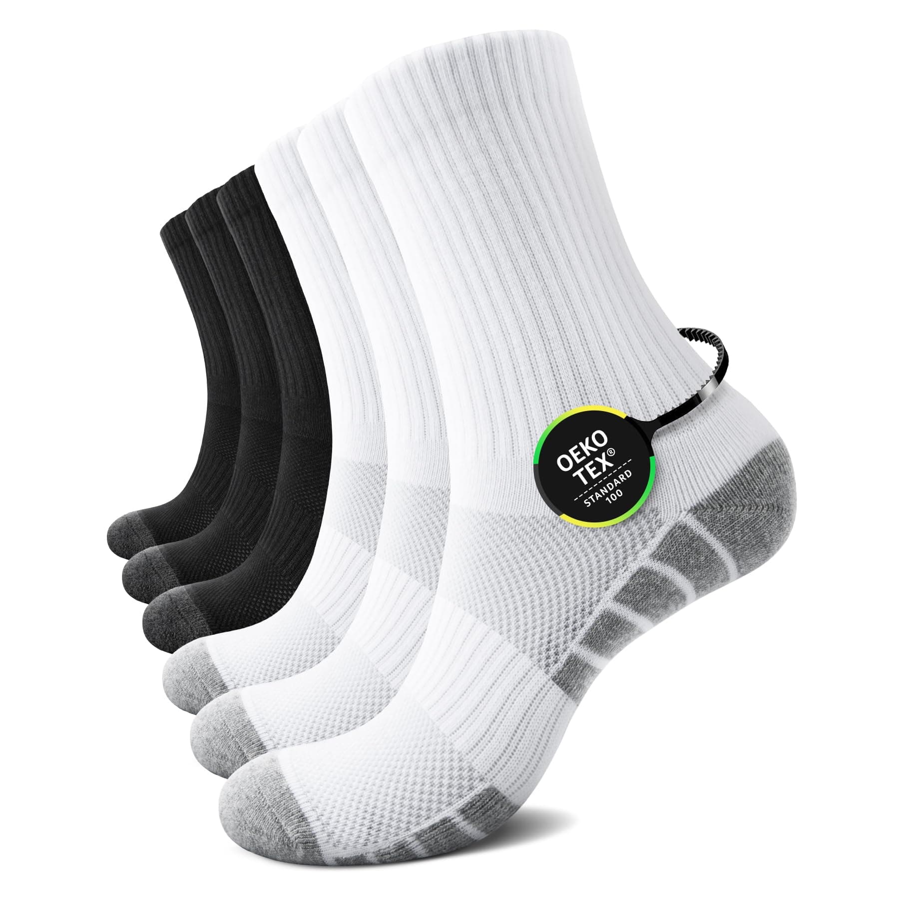 🧦 TUUHAW 6 Paar Socken Herren Damen Tennissocken Sportsocken Laufsocken Wandersocken