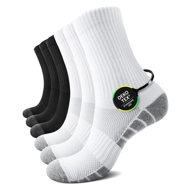 🧦 TUUHAW 6 Paar Socken Herren Damen Tennissocken Sportsocken Laufsocken Wandersocken