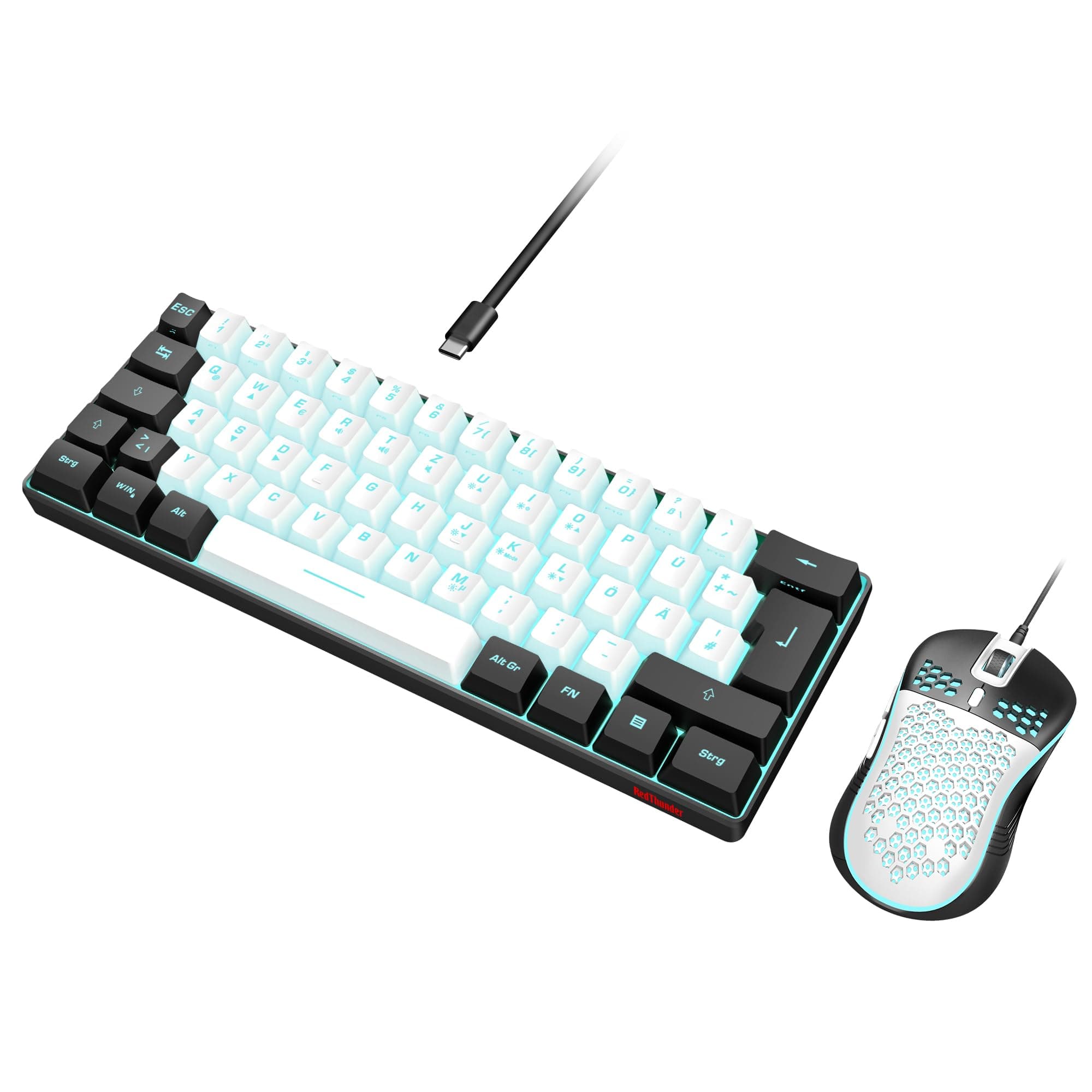 RedThunder K62 60% Verkabelte Gaming Tastatur und Maus Set 🎮🖱️