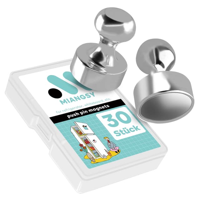🧲 Miangsy 30 Stück Magnete Stark - Silber - Stil I | Deal des Tages 🌟