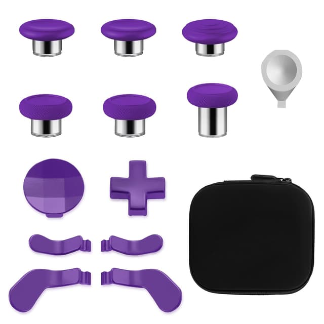 13 in 1 Metall Daumensticks für Xbox Elite Controller Series 2 Zubehör (Lila)