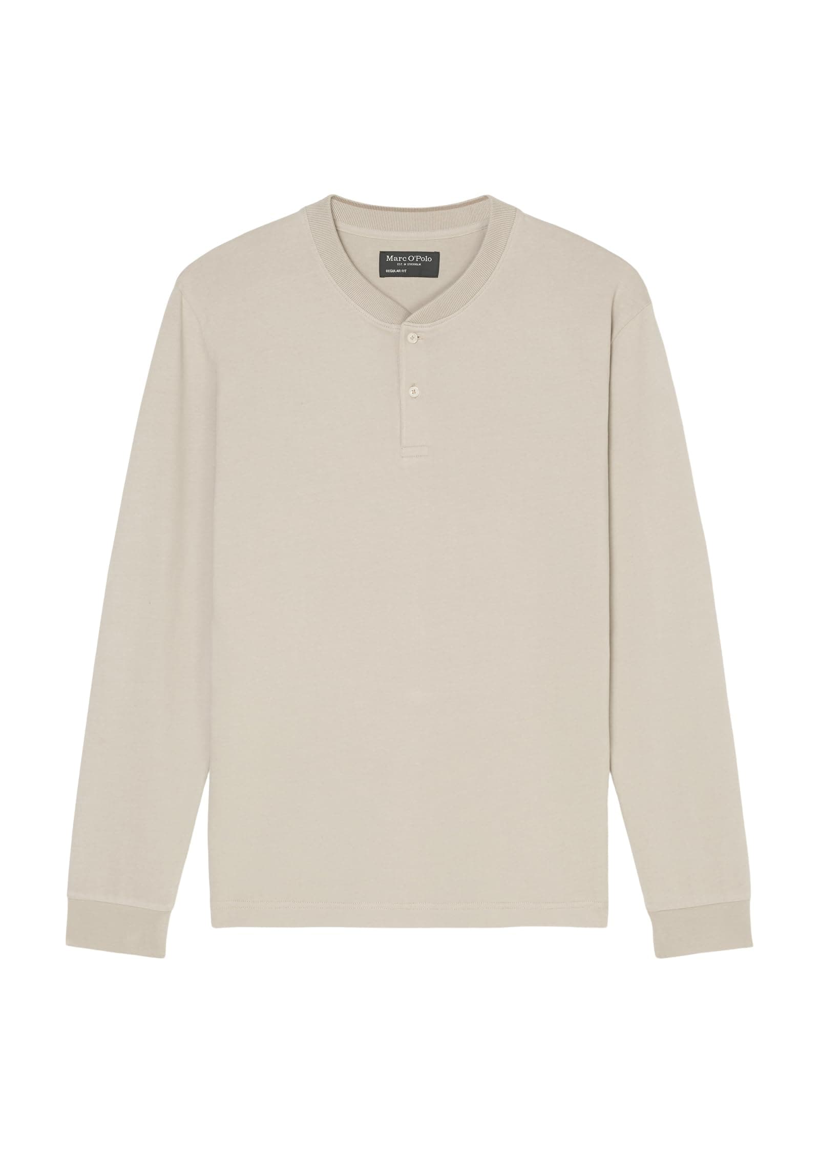 👕 Marc O'Polo Herren Langarmshirt aus Bio-Baumwolle Basic L Grau 👕