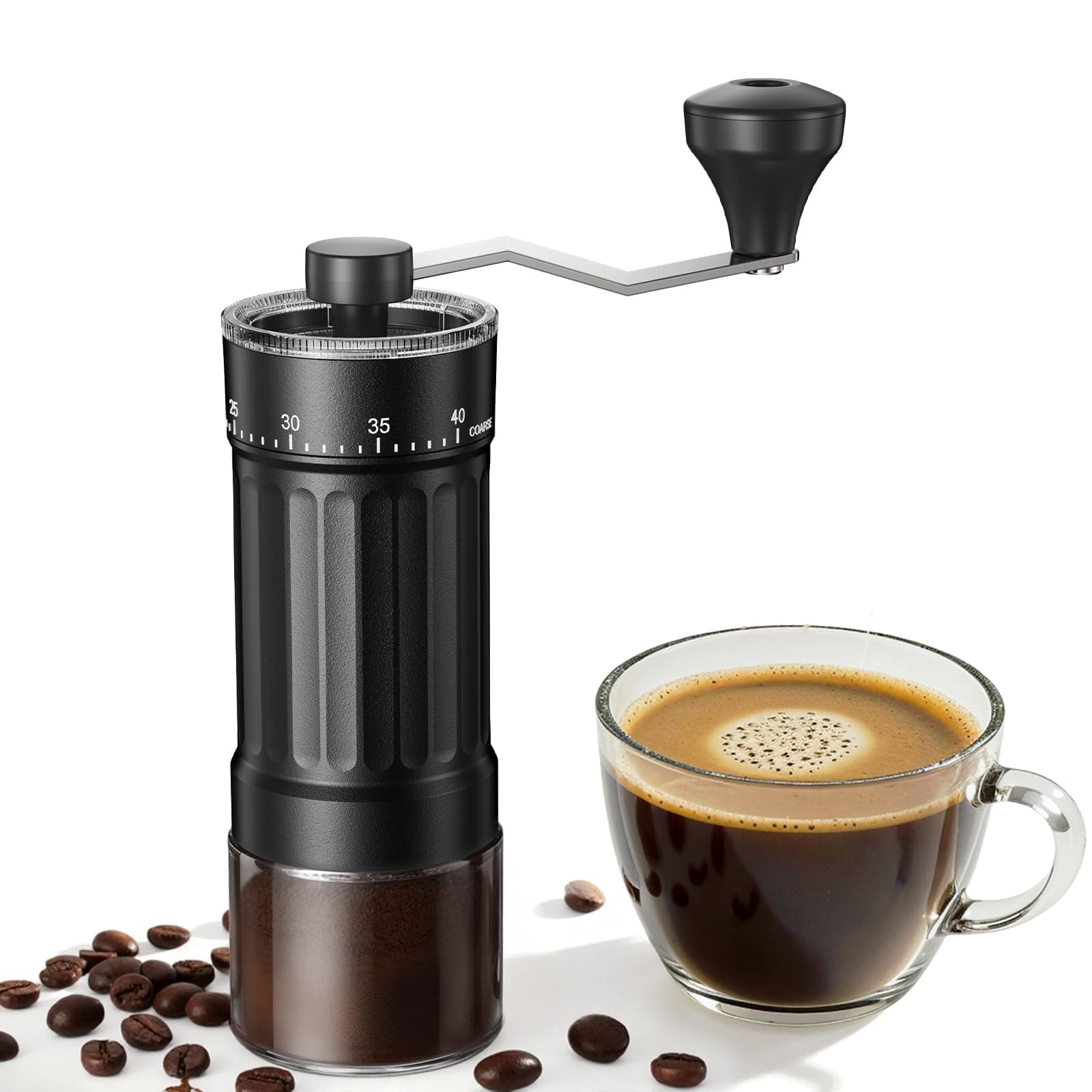 Mini Manuelle Kaffeemühle mit 40 einstellbaren Stufen - 30g Kapazität ⚙️☕️