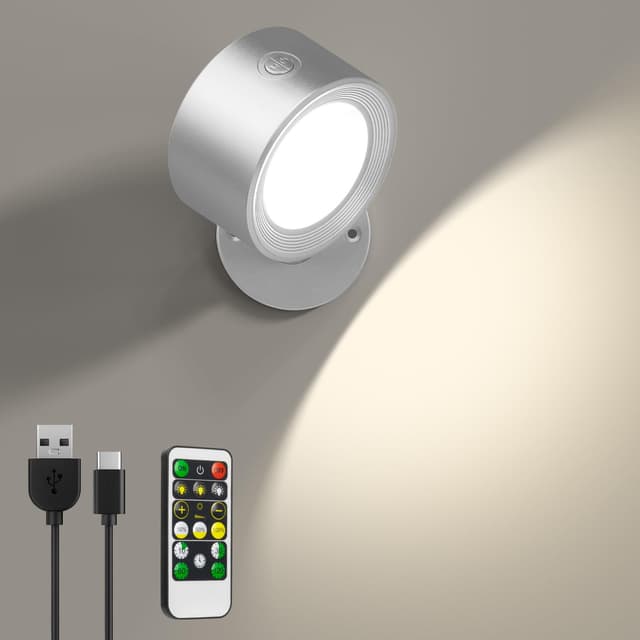 LED Wandleuchte Innen, 1 Stück Akku Wandlampe 🌟 Fernbedienung 🌙 3 Farbmodi