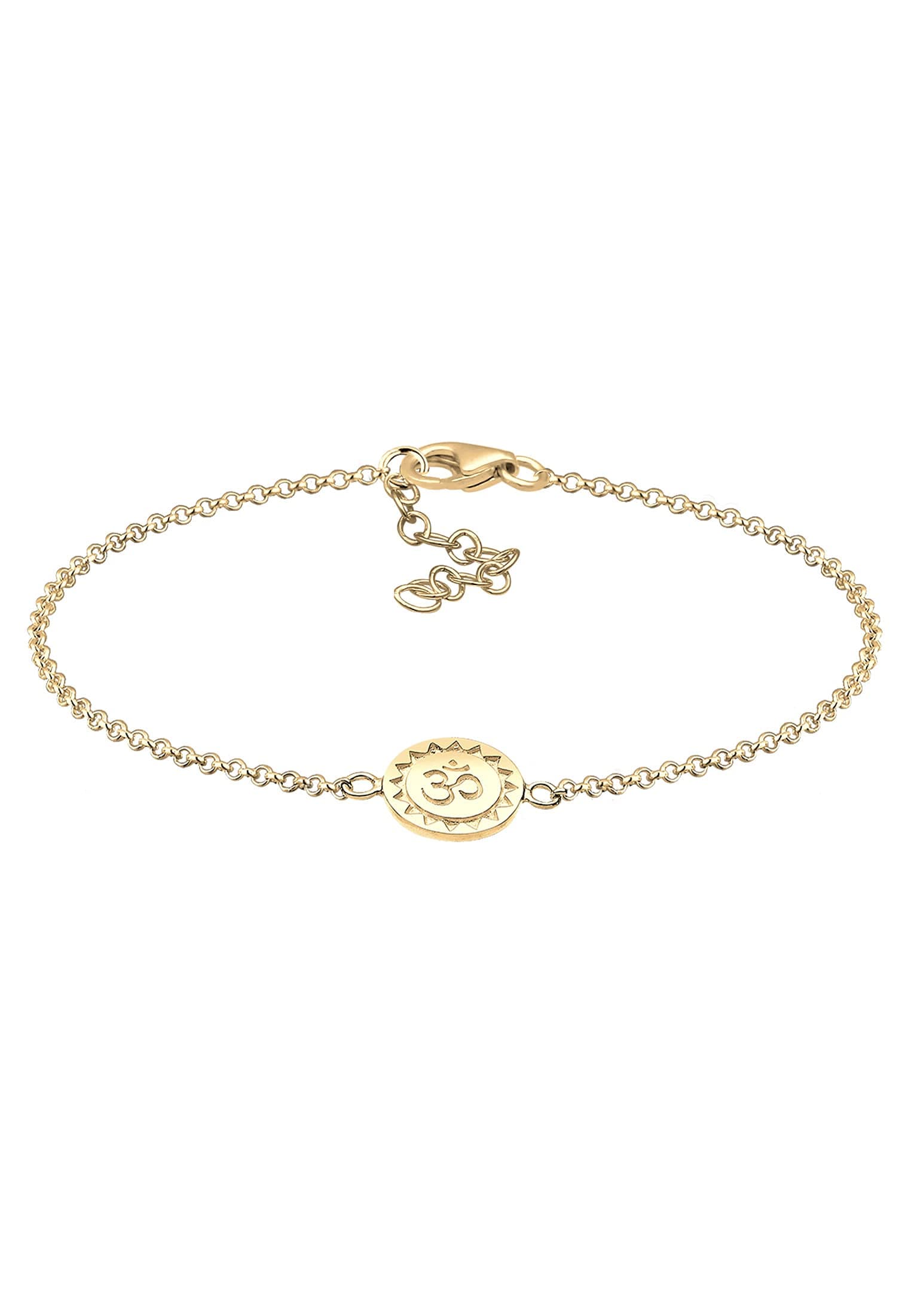 🌟 Elli Damen-Armband Om Symbolschmuck 925 Silber - 0203953115_18 18 Zentimeter 🌟