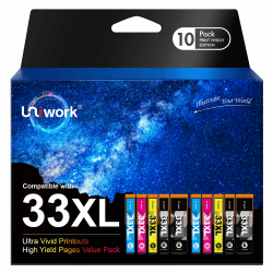 Uniwork 33XL 33 XL Multipack Druckerpatronen Kompatibel für Epson 33 XL 33XL Patronen