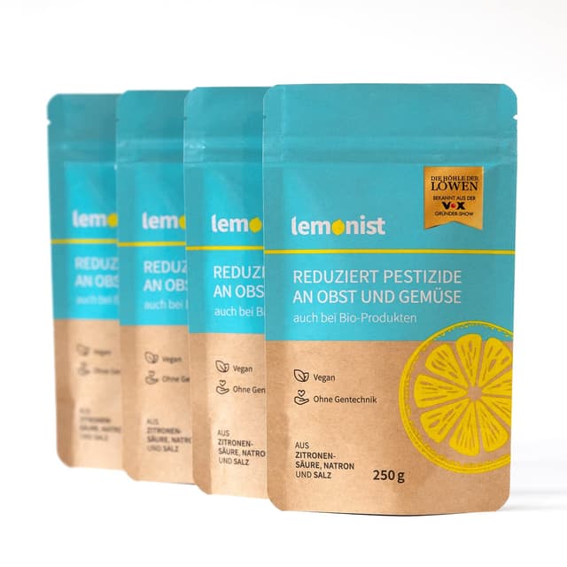 🍋🌱 lemonist Obst- und Gemüsereiniger, 1000g | Veganer Pestizid-Reduzierer