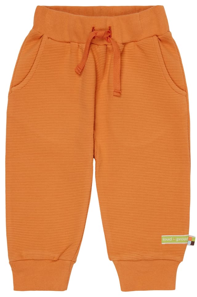 🌱👶🌟 Reduziert! loud + proud Unisex Rippenstruktur, GOTS Zertifiziert Lässige Hose 74-80 Carrot