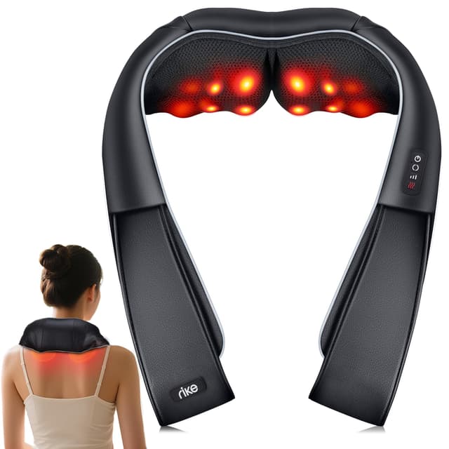 🎁 Shiatsu Nackenmassagegerät mit Wärme – 3D Massagegerät für Nacken, Schultern & Rücken