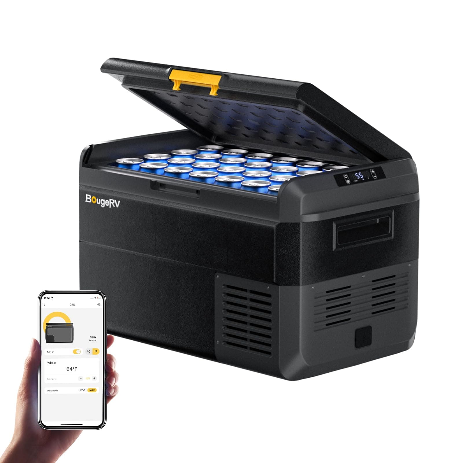 BougeRV CRS 40L Kompressor Kühlbox 12V/24V 230V mit APP Steuerung 🌟
