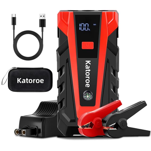 🚗🔋 KATOROE 4000A Starthilfe Powerbank Auto Batterie Booster ⚡️🔦