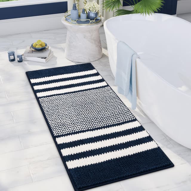 🛁 Biscpro Badematte 50 x 120 cm Marineblau 🌊