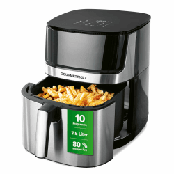 🔥 Super Deal! GOURMETmaxx 4in1-digitale Heißluftfritteuse 🍟 | Leistungsstarker Airfryer 2200 W | Fettarmes + energiesparendes Frittieren mit Touchdisplay & Timerfunktion - 7,5l
