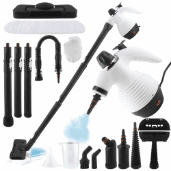 🌟 Super Deal des Tages 🌟 Dampfreiniger & Dampfmopp 2-in-1 mit Handdampfreiniger und Zubehörset