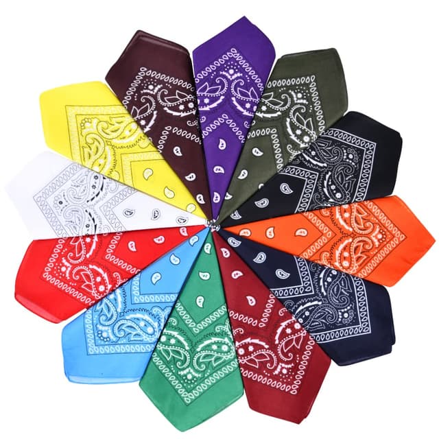 Aomig Bandana Damen Herren, 12 Stück Nickitücher Kopftuch Halstuch Männer 😎🧣