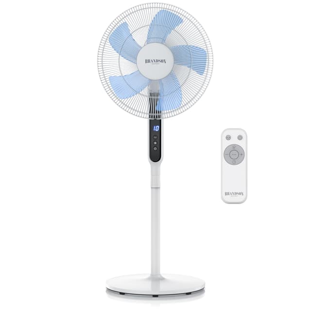 Brandson - DC Standventilator energiesparend ECO 🌀 Fernbedienung - Brushless Silent Motor, sehr leise