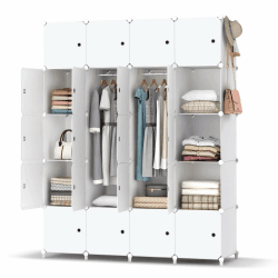 HOMIDEC Kleiderschrank - Tragbares Regalsystem aus Kunststoff ⭐️