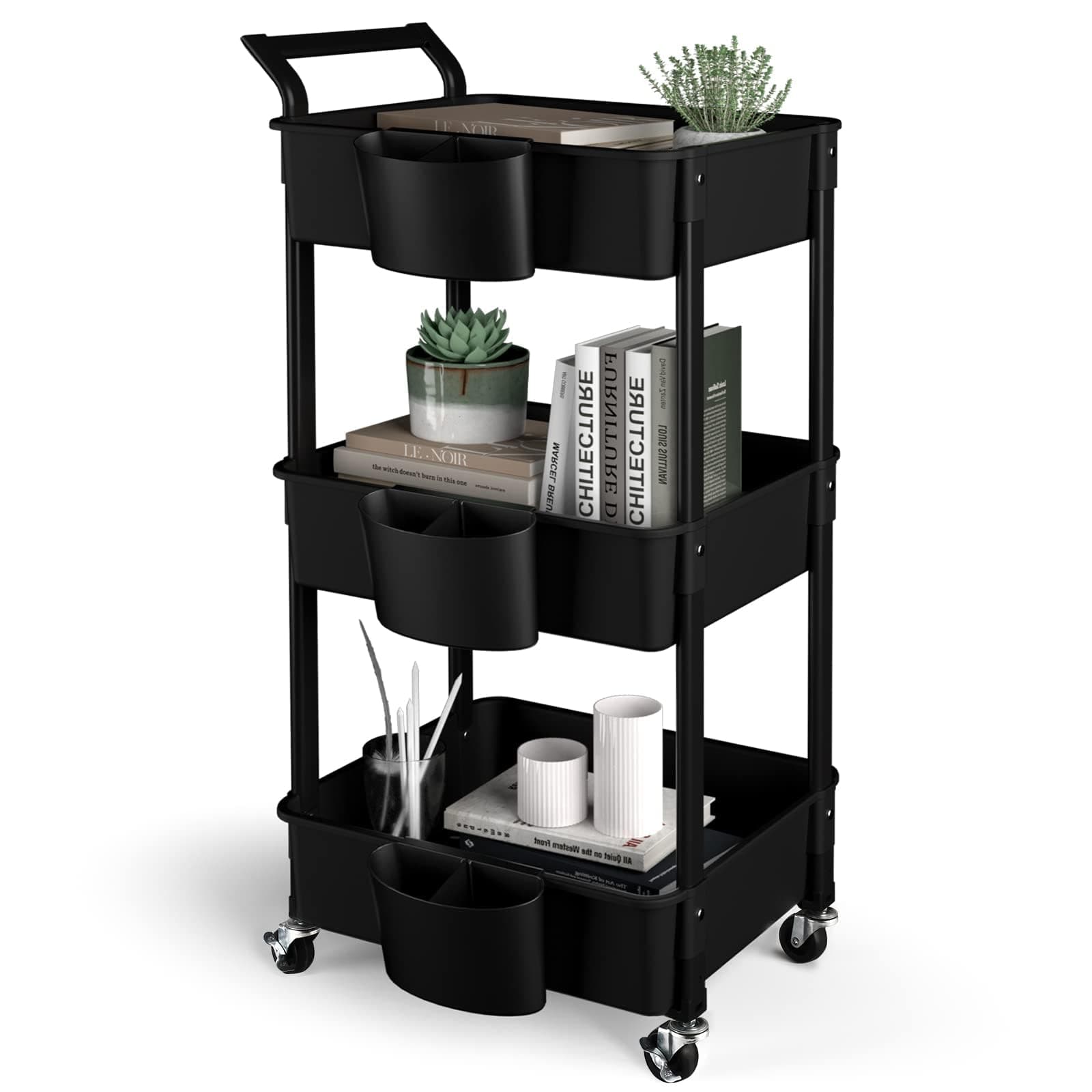 HBTower Rollwagen aus Kunststoff 3 Etagen 🛒🏠