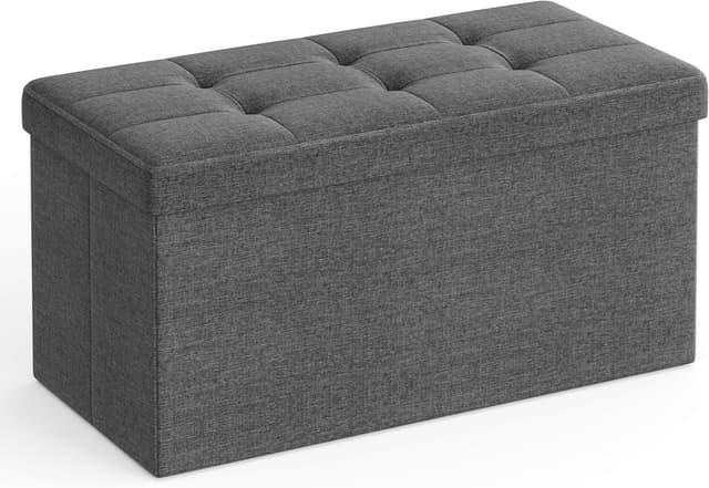 🌟 SONGMICS Sitzhocker mit Stauraum - Klappbare Sitzbank für Wohnzimmer Schlafzimmer Flur 🌟