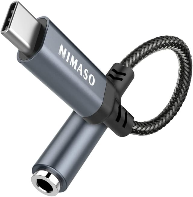 Nimaso USB C zu 3.5mm Klinke Adapter 🎧 | HiFi-Sound 32Bit/384kHz
